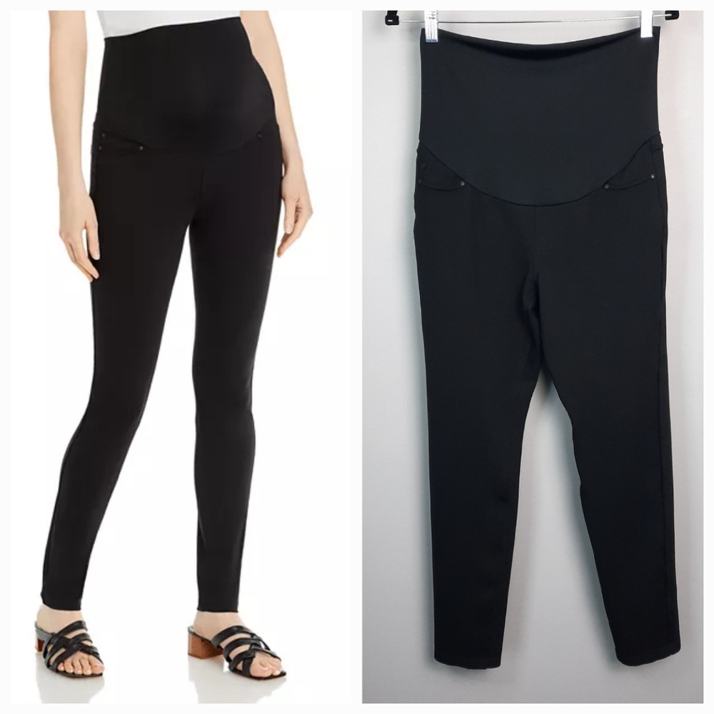 Liverpool The Legging Solid Black Pull On Ponte Maternity Leggings size 6